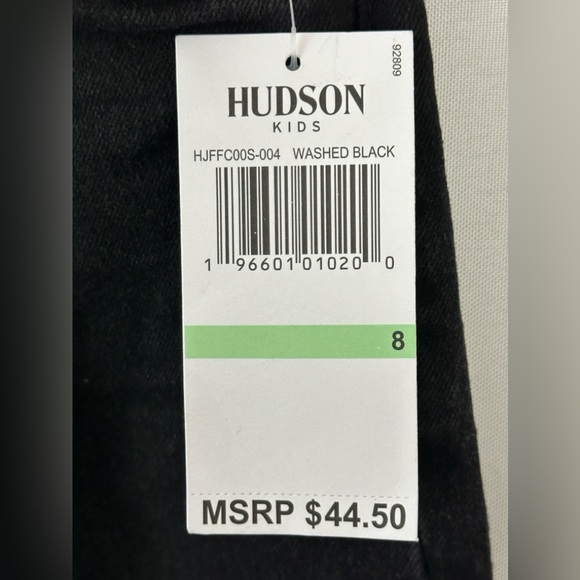 Hudson Kids Washed Black High Rise Straight Jeans Non Wear-Thru Distressing NWT - Picture 10 of 13